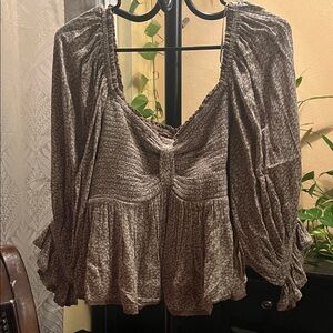 FP Movement by Free People Brown Floral Blouse